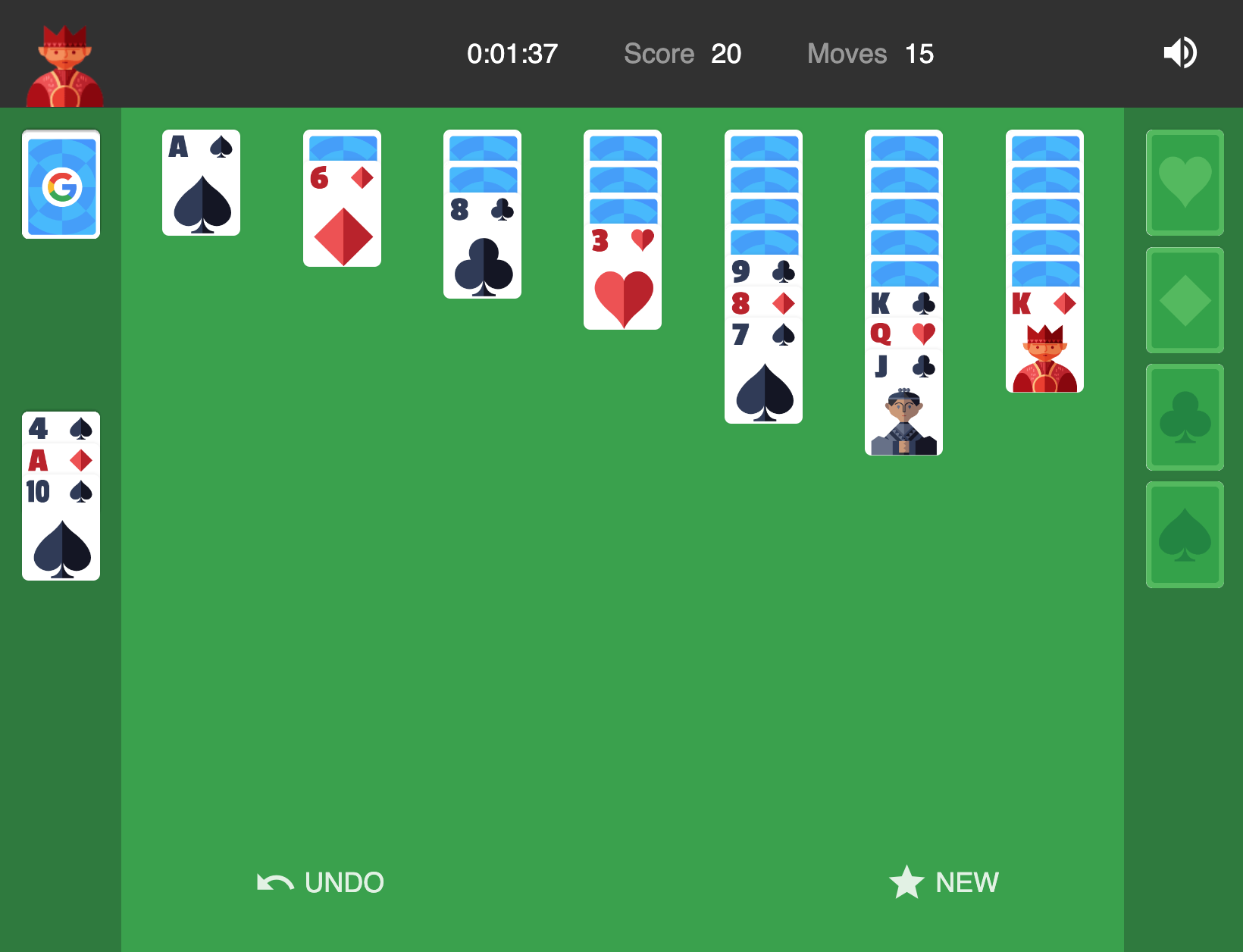 Step 3 : Arrange the Cards
